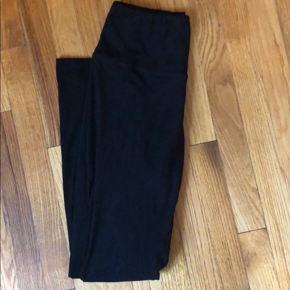 Suede black leggings size medium